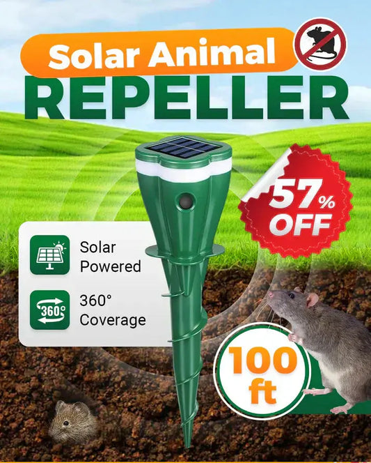 ⏰ -50 % ! ☀️💧 Répulsif à taupes étanche – À énergie solaire ! 🐭🚫