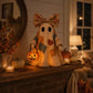 Fantôme vintage patchwork illuminé – décoration de table pour Halloween à la lueur ambrée chaleureuse | Style champêtre