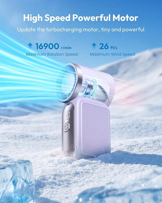 🌀 Mini ventilateur LED – 14,99 € 💨 5 vitesses turbo | USB rechargeable | Fraîcheur portable ✨