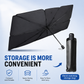 Pare-soleil pliable pour pare-brise de voiture – Conception parapluie, protection UV et protection thermique pour voitures et SUV