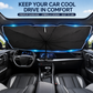 Pare-soleil pliable pour pare-brise de voiture – Conception parapluie, protection UV et protection thermique pour voitures et SUV