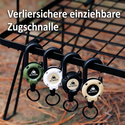 🔥🎁 1 acheté, 1 offert ! 🥳🏆 Porte-clés multifonctionnel 3 en 1 avec cordon rétractable, boucle en acier robuste et outil pratique pour les sports de plein air 💪🧗