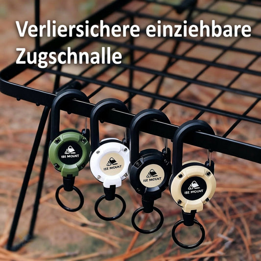 🔥🎁 1 acheté, 1 offert ! 🥳🏆 Porte-clés multifonctionnel 3 en 1 avec cordon rétractable, boucle en acier robuste et outil pratique pour les sports de plein air 💪🧗