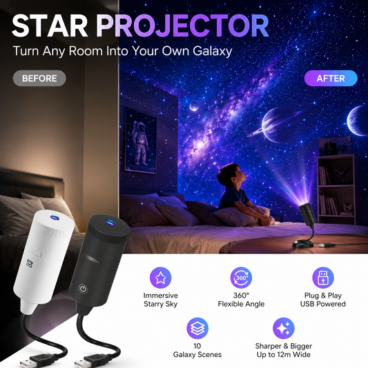 ✨ Projecteur d'étoiles HD prêt à l'emploi 🥳 Plus de 50 000 utilisateurs satisfaits