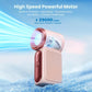 🌀 Mini ventilateur LED – 14,99 € 💨 5 vitesses turbo | USB rechargeable | Fraîcheur portable ✨