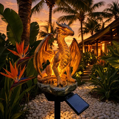 🐉✨ Transformez votre jardin en un univers féerique avec ce dragon solaire lumineux !