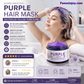 💜✨ Masque capillaire violet hydratant pour cheveux clairs, soin réparateur parfum longue durée anti-reflets jaunes ✨