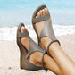 👡sandales orthopédiques à talon en cuir