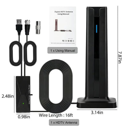 💥Best-seller🔥Antenne TV numérique HD d’intérieur🌐 120 Miles de Réception – Plus de Chaînes, Plus de Liberté !