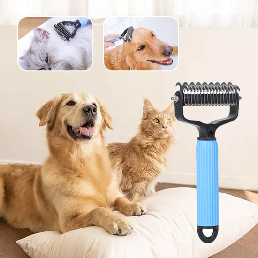 Brosse double face pour le soin des poils d'animaux