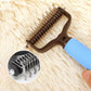 Brosse double face pour le soin des poils d'animaux