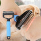 Brosse double face pour le soin des poils d'animaux