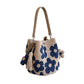 🌻 Sac crocheté à la main avec motif floral – mélange de coton léger, spacieux et bohème – parfait pour l'été et la plage