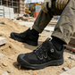Chaussures de sécurité pour hommes avec embout en acier et système de laçage à molette