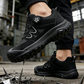 Chaussures de sécurité pour hommes avec embout en acier et système de laçage à molette