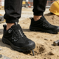 Chaussures de sécurité pour hommes avec embout en acier et système de laçage à molette